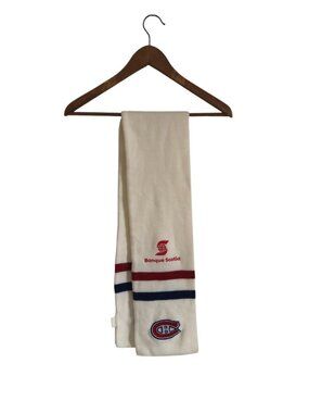 Montreal Canadiens de Montreal Habs Scarf White NHL Hockey Scotia Bank 127cm